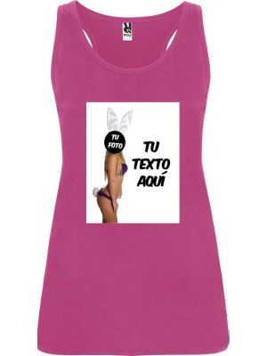 Camisetas despedida mujer de tirantes de despedida en color 100% algodÃ³n para personalizar vista 1