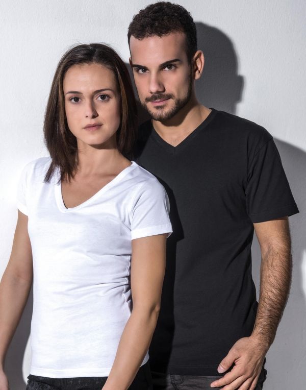 Regalos ecologicos nakedshirt camiseta orgánica penny cuello v mujer ecológico vista 1