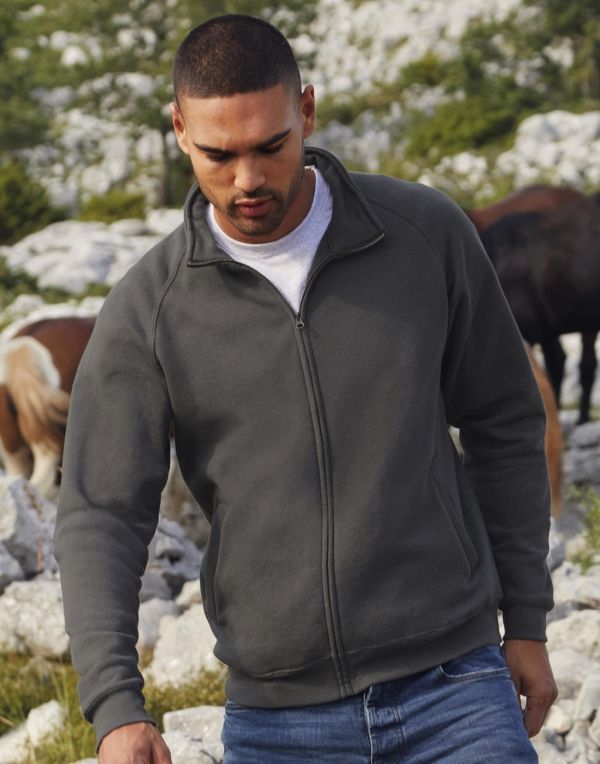 Sudaderas fruit of the loom cremallera entera classic con impresión vista 1