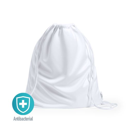 Mochilas cuerdas petate trecel de poliéster con logo vista 3