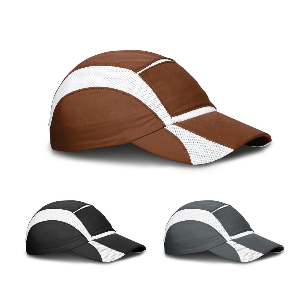 Gorras luiz de poliéster con logo vista 1