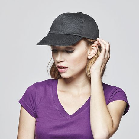 Gorras serigrafiadas roly basica de algodon con publicidad vista 1