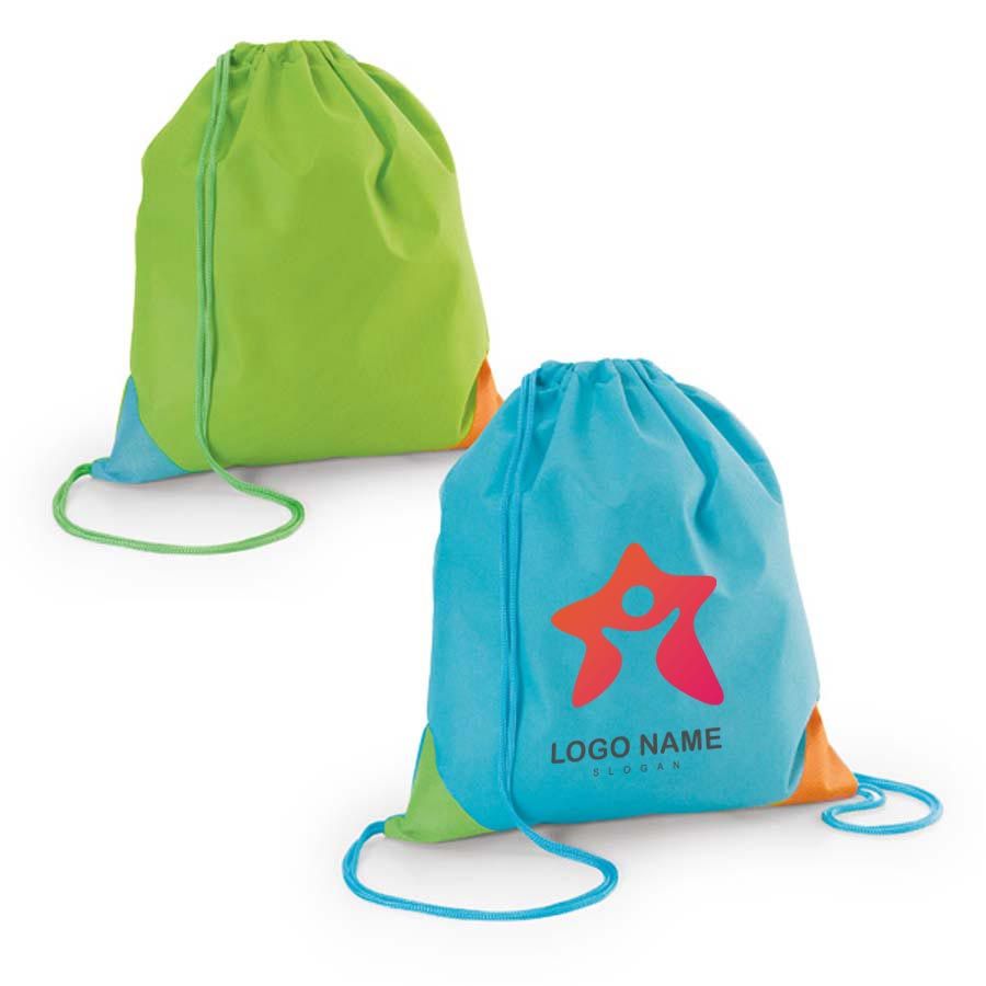 Mochilas cuerdas petate bissaya no tejido con publicidad vista 2
