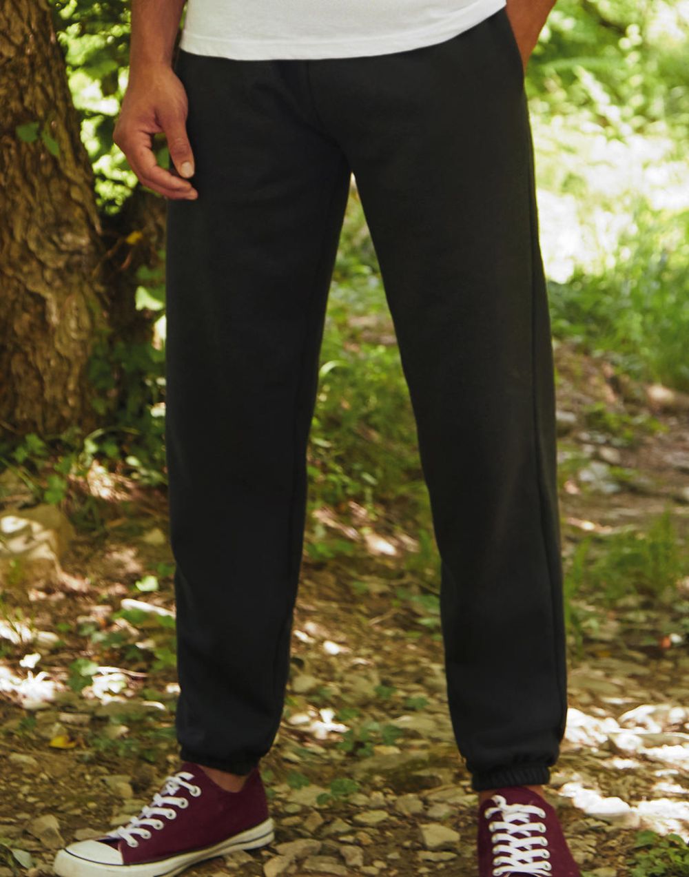 Pantalones técnicos fruit of the loom con bajo elástico para personalizar vista 1