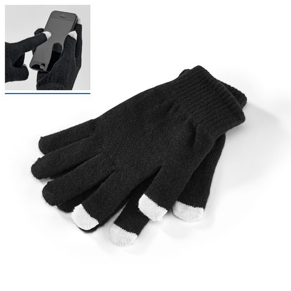 Guantes invierno thom de malla sintética con impresión vista 1