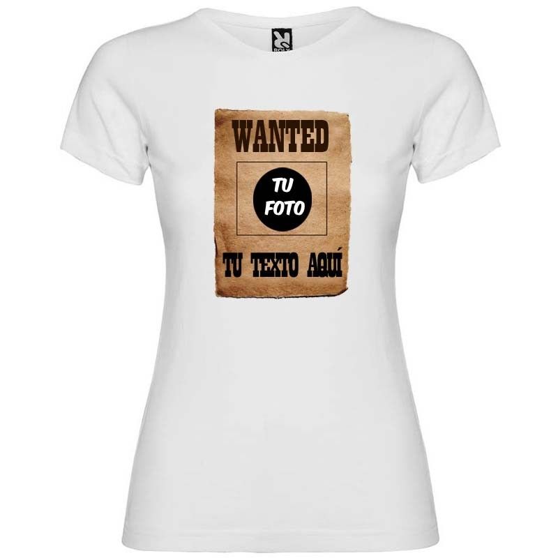 Camiseta blanca para despedida de soltera cartel de se busca vista 1