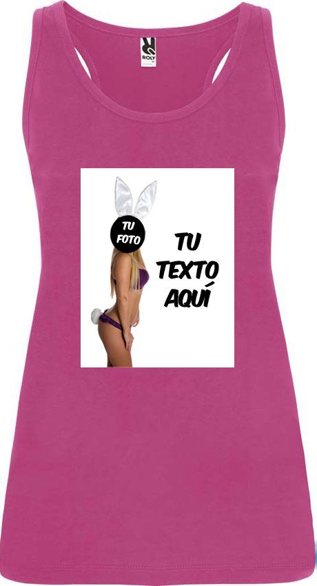 Camisetas despedida mujer de tirantes de despedida en color 100% algodÃ³n para personalizar vista 1