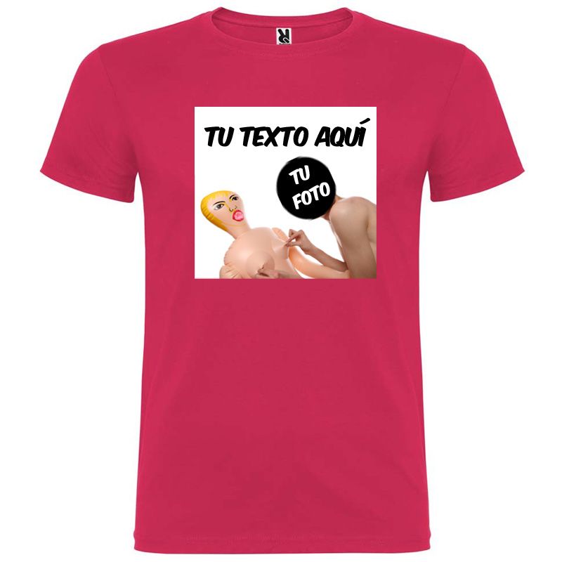 Camisetas despedida hombre de manga corta con diseÃ±o de muÃ±eca hinchable 100% algodÃ³n con impresiÃ³n vista 1