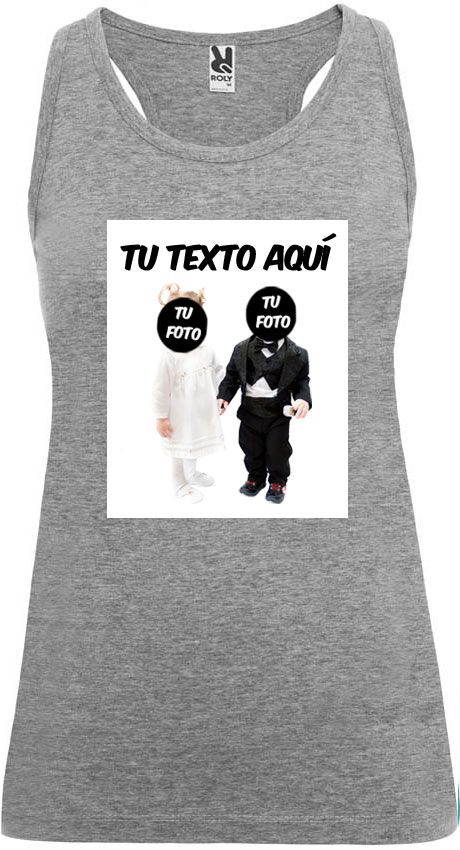 Camisetas despedida mujer de tirantes de despedida novios bebÃ©s 100% algodÃ³n para personalizar vista 1