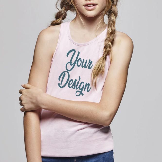 Camisetas tirantes roly brenda mujer niño de 100% algodón con logo vista 1