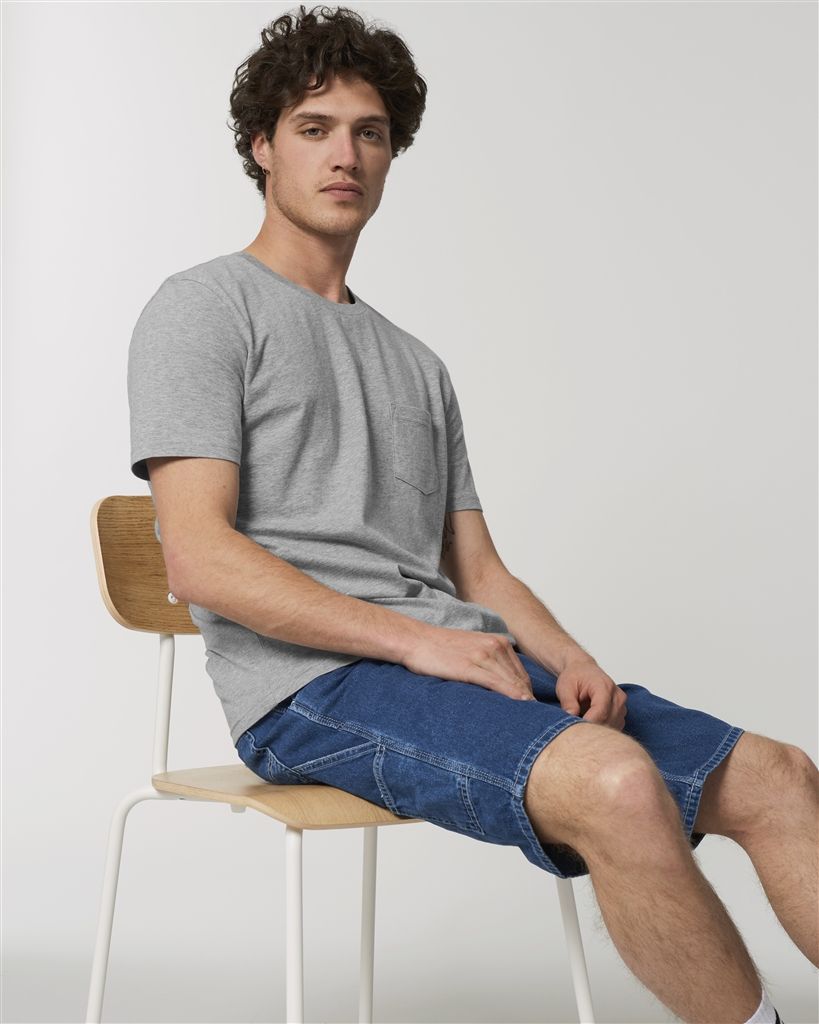 Camisetas manga corta stanley stella creator pocket ecológico con publicidad vista 1