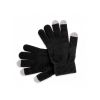 Guantes invierno actium de acrílico negro con publicidad vista 1