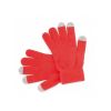 Guantes invierno actium de acrílico rojo con publicidad vista 1