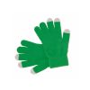 Guantes invierno actium de acrílico verde con publicidad vista 1