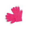 Guantes invierno actium de acrílico fucsia con publicidad vista 1