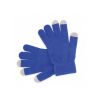 Guantes invierno actium de acrílico azul con publicidad vista 1