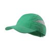 Gorras serigrafiadas laimbur de microfibra verde con publicidad vista 1