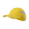 Gorras serigrafiadas laimbur de microfibra amarillo con publicidad vista 1