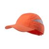Gorras serigrafiadas laimbur de microfibra naranja con publicidad vista 1