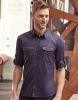 Camisas manga larga russell manga arremangada con bolsillos hombre para personalizar vista 6