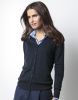 Chaquetas punto kustom kit de punto cuello v mujer classic fit con impresión vista 2