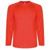 Camisetas técnicas roly montecarlo ls de poliéster rojo vista 1
