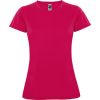 Camisetas técnicas roly montecarlo mujer de poliéster roseton con logo vista 1