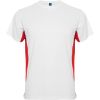 Camisetas técnicas roly tokyo de poliéster blanco rojo vista 1