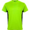 Camisetas técnicas roly tokyo de poliéster lima negro vista 1