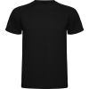 Camisetas técnicas roly montecarlo de poliéster negro con logo vista 1