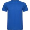 Camisetas técnicas roly montecarlo de poliéster royal con logo vista 1