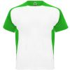 Camisetas técnicas roly bugatti de poliéster blanco verde helecho con impresión vista 1