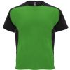 Camisetas técnicas roly bugatti de poliéster verde helecho negro con impresión vista 1
