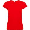 Camisetas manga corta roly bali mujer de algodon rojo con publicidad vista 1