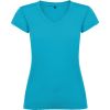 Camisetas manga corta roly victoria mujer de 100% algodón turquesa con publicidad vista 1