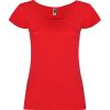 Camisetas manga corta roly guadalupe mujer de 100% algodón rojo con logo vista 1