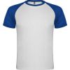 Camisetas técnicas roly indianapolis de poliéster blanco royal con publicidad vista 1