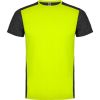 Camisetas técnicas roly zolder de poliéster amarillo fluor negro vigore vista 1