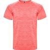 Camisetas técnicas roly austin de poliéster coral fluor vigore con publicidad vista 1