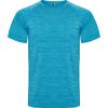 Camisetas técnicas roly austin de poliéster turquesa con publicidad vista 1
