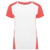 Camisetas técnicas roly zolder mujer de poliéster blanco coral fluor vigore vista 1