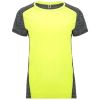 Camisetas técnicas roly zolder mujer de poliéster amarillo fluor negro vigore vista 1