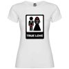 Camiseta blanca para mujer con diseÃ±o true love especial para despedidas de soltero con impresiÃ³n vista 1