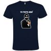 Camisetas despedida hombre despedida agente secreto 100% algodón azul marino con impresión vista 1