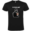 Camisetas despedida hombre despedida agente secreto 100% algodón negro con impresión vista 1