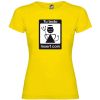 Camisetas despedida mujer de despedida para mujer con señal insert coin 100% algodón amarillo para personalizar vista 1