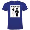 Camisetas despedida hombre de despedida en manga corta con diseño de novios bebes 100% algodón royal con impresión vista 1
