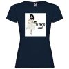 Camisetas despedida mujer de despedida de soltera novia a la fuga con tu foto 100% algodón azul marino con impresión vista 1