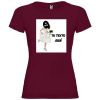 Camisetas despedida mujer de despedida de soltera novia a la fuga con tu foto 100% algodón burgundy con impresión vista 1