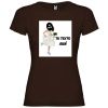 Camisetas despedida mujer de despedida de soltera novia a la fuga con tu foto 100% algodón chocolate con impresión vista 1